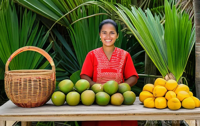 키리바시 원주민 요리법 - **"The unveiling of a traditional Kiribati 'Umu' (earth oven) during a community feast.** A group of... 키리바시 원주민 요리법 - **"The unveiling of a traditional Kiribati 'Umu' (earth oven) during a community feast.** A group of...