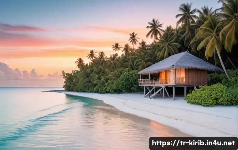 키리바시 관광 산업의 미래 - **Prompt 1: Serene Island Paradise with Traditional Touch**
A breathtaking wide-angle shot of a ...