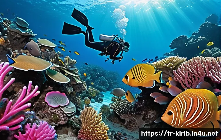 키리바시 최고의 스노클링 스팟 - Kiribati's Vibrant Coral Ballet**
"A breathtaking underwater scene capturing the essence of Kiribat...